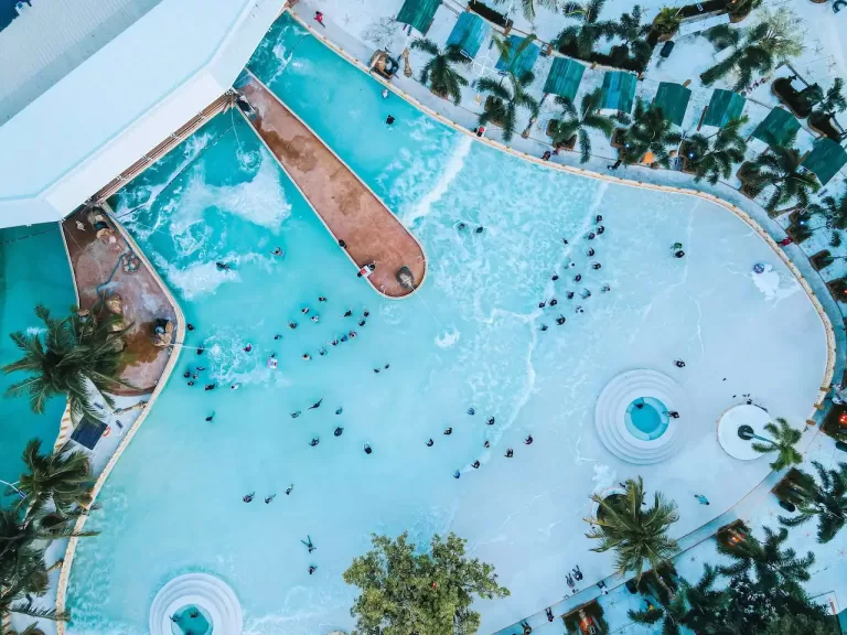 Panoramic view of Villa Excellance wave pool in Tanza Cavite