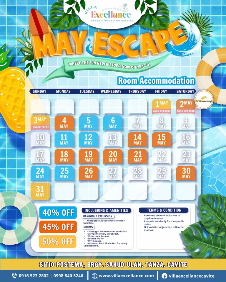 Villa Excellance “May Escape” Promo